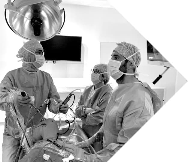 Vue arthroscopique per-opératoire lors d'une réparation du LCA